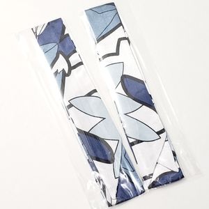 ⤵️⤵️2pc Blue Arts Design Satin Scarves